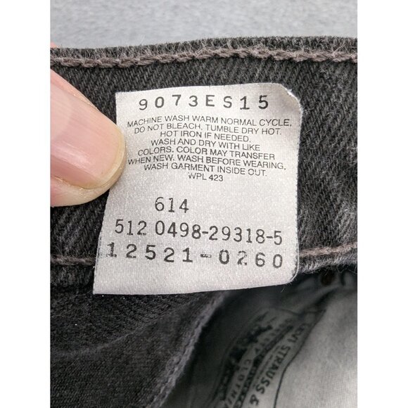 Vintage Levis 512 Jeans Womens 12 Petite Slim Fit Straight Leg Made USA 90s - Picture 14 of 14